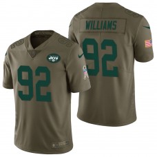 New York Jets #92 Leonard Williams Olive 2017 Salute to Service Limited Jersey