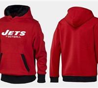 New York Jets Critical Victory Pullover Hoodie Red & Black