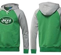 New York Jets Logo Pullover Hoodie Green & Grey