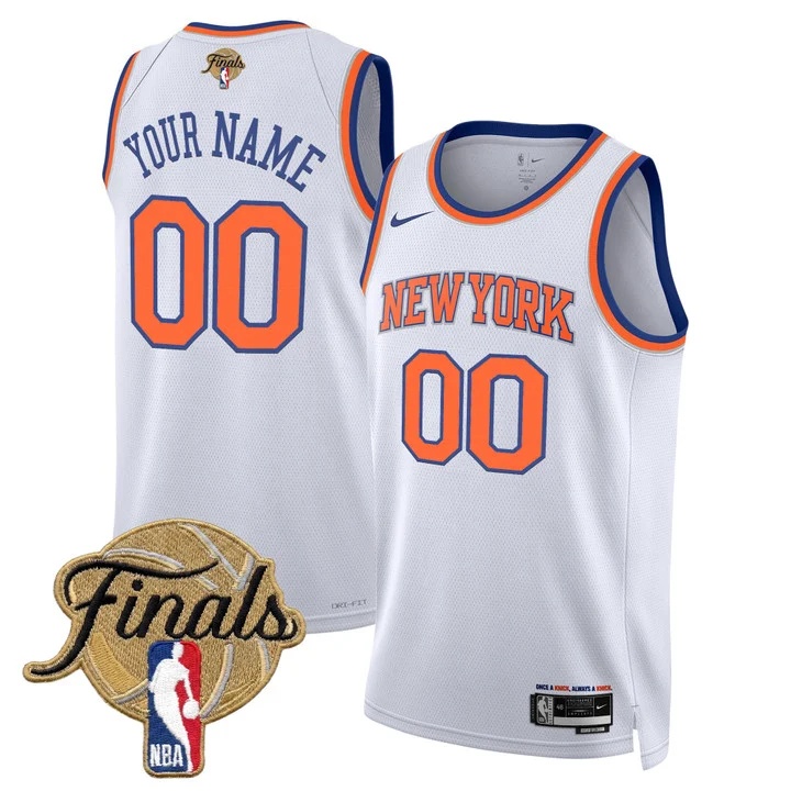 New York Knicks 2026 Finals Custom Swingman Jersey V2 white