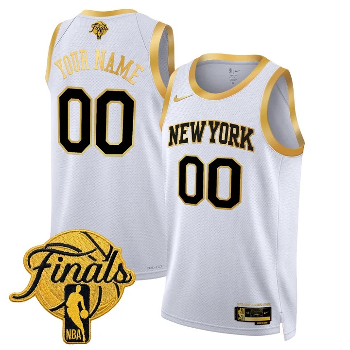 New York Knicks 2026 Finals Custom Swingman Jersey V2 white2