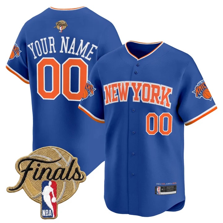 New York Knicks 2026 Finals Vapor Custom Baseball Jersey