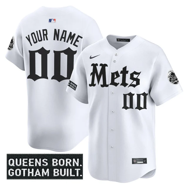 New York Mets 'Gotham Gothic Edition' Vapor Premier Limited Custom Jersey WHITE.webp