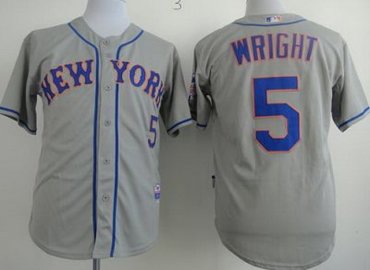 New York Mets 5 David Wright Grey 2013 All-Star Patch Cool Base MLB Jersey