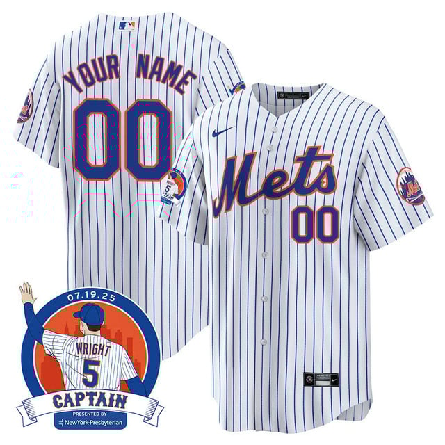 New York Mets David Wright Mets Legend Custom Jersey WHITE