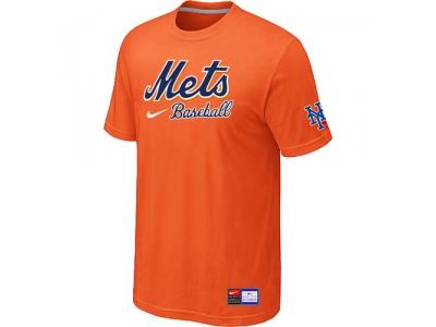 New York Mets Orange NEW Short Sleeve Practice T-Shirt