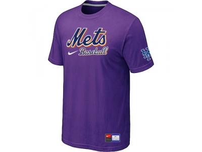 New York Mets Purple NEW Short Sleeve Practice T-Shirt
