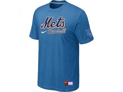 New York Mets light Blue NEW Short Sleeve Practice T-Shirt