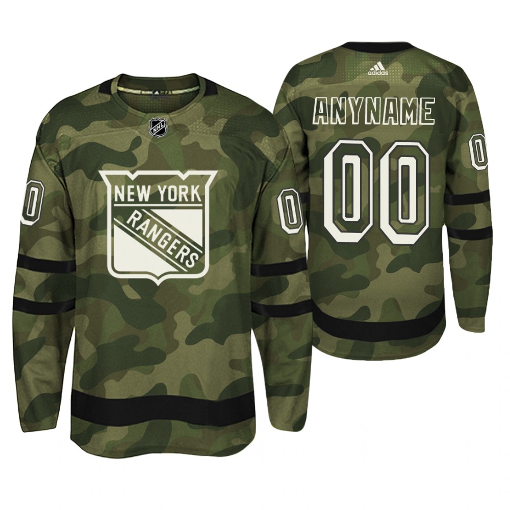 New York Rangers Custom Camo Armed Special Forces Player Jersey