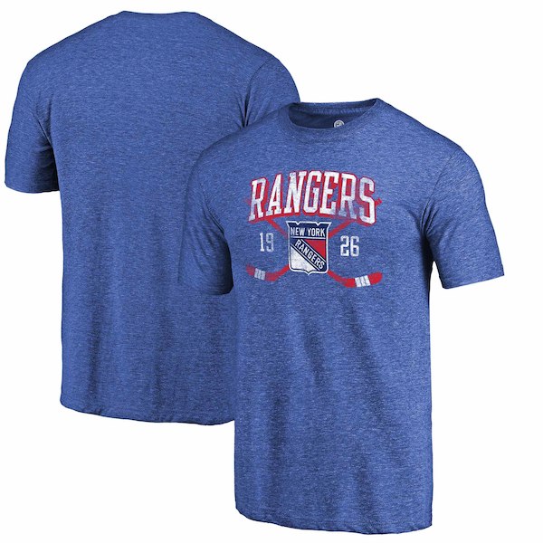 New York Rangers Fanatics Branded Blue Line Shift Tri Blend T-Shirt
