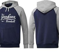 New York Yankees Pullover Hoodie Dark Blue & Grey