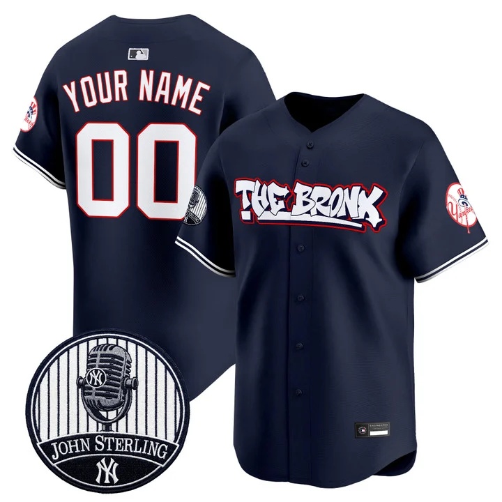 New York Yankees The Bronx Graffiti Vapor Premier Limited Custom Jersey NAVY