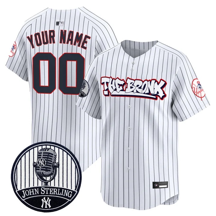 New York Yankees The Bronx Graffiti Vapor Premier Limited Custom Jersey PINSTRIPE
