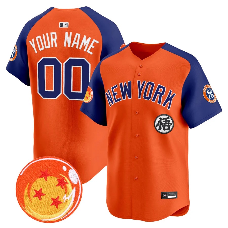 New York Yankees x Dragon Ball Vapor Premier Limited Custom Jersey alternate
