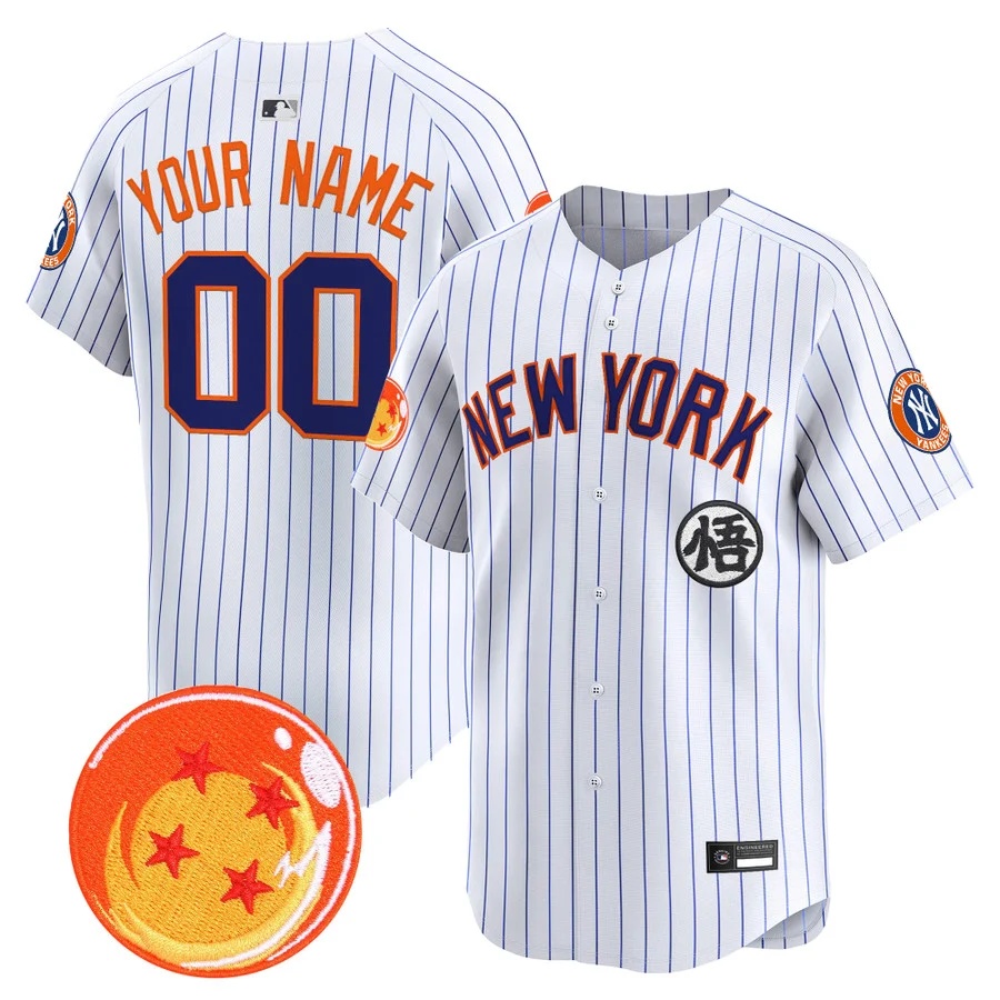 New York Yankees x Dragon Ball Vapor Premier Limited Custom Jersey white