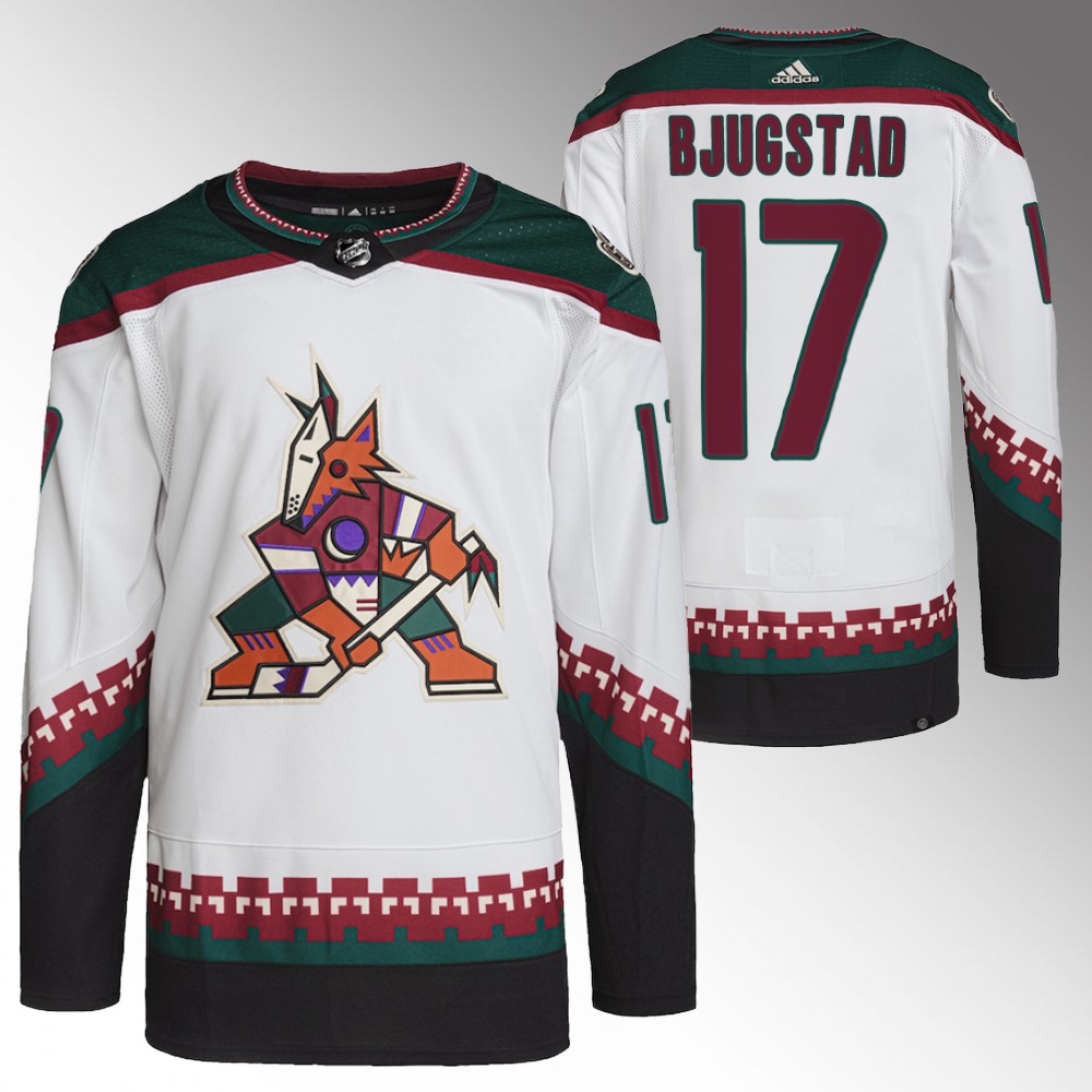 Nick Bjugstad 2022 Arizona Coyotes White Primegreen Authentic Away Jersey