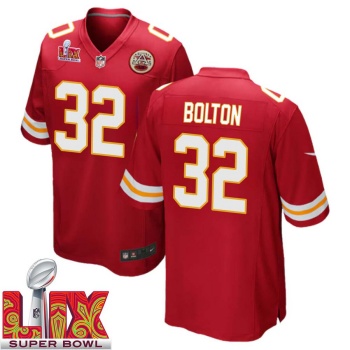Nick Bolton No 32 Men Super Bowl LIX Kansas City Chiefs Home Game 2025 Jersey- Replica