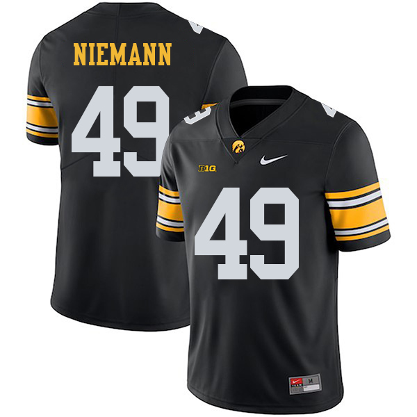 Nick Niemann Iowa Hawkeyes Men's Jersey - #49 NCAA Black Stitched Nike Authentic1