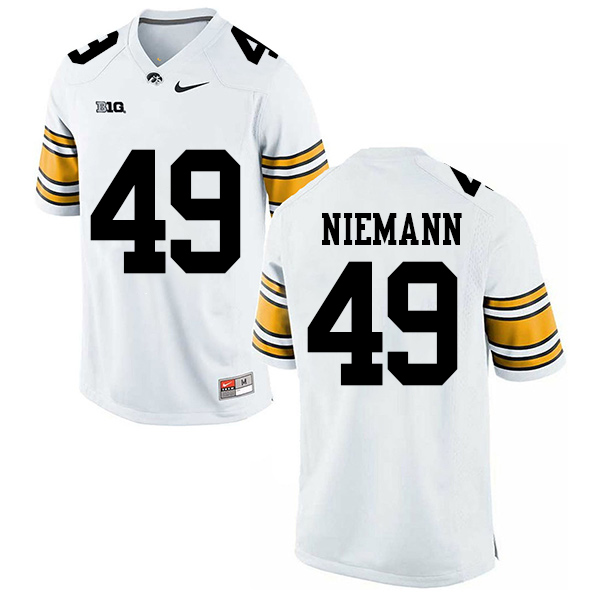Nick Niemann Iowa Hawkeyes Men's Jersey - #49 NCAA White Stitched Nike Authentic1