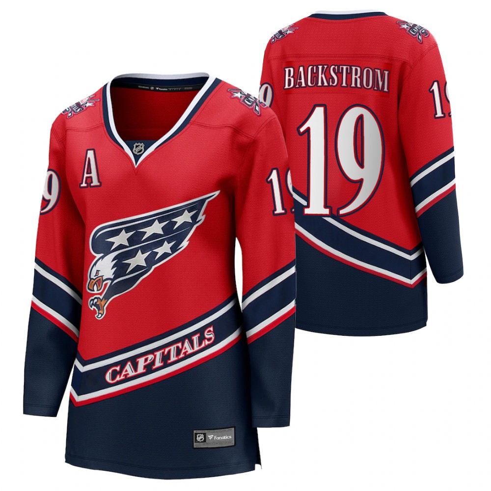 Nicklas Backstrom Washington Capitals 2021 Reverse Retro Red Women Jersey Special Edition