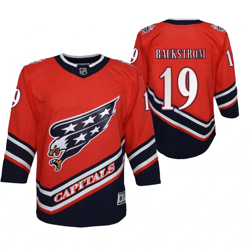 Nicklas Backstrom Washington Capitals 2021 Reverse Retro Red Youth Jersey Special Edition