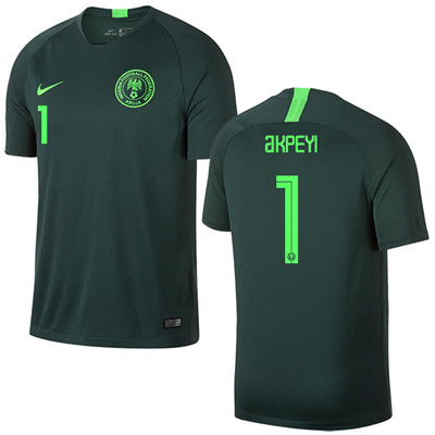Nigeria #1 AKPEYI Away Soccer Country Jersey
