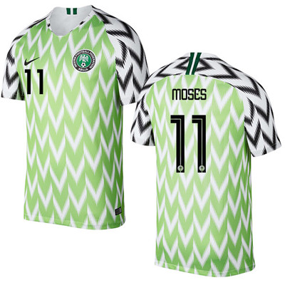 Nigeria #11 MOSES Home Soccer Country Jersey