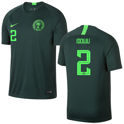 Nigeria #2 IDOWU Away Soccer Country Jersey