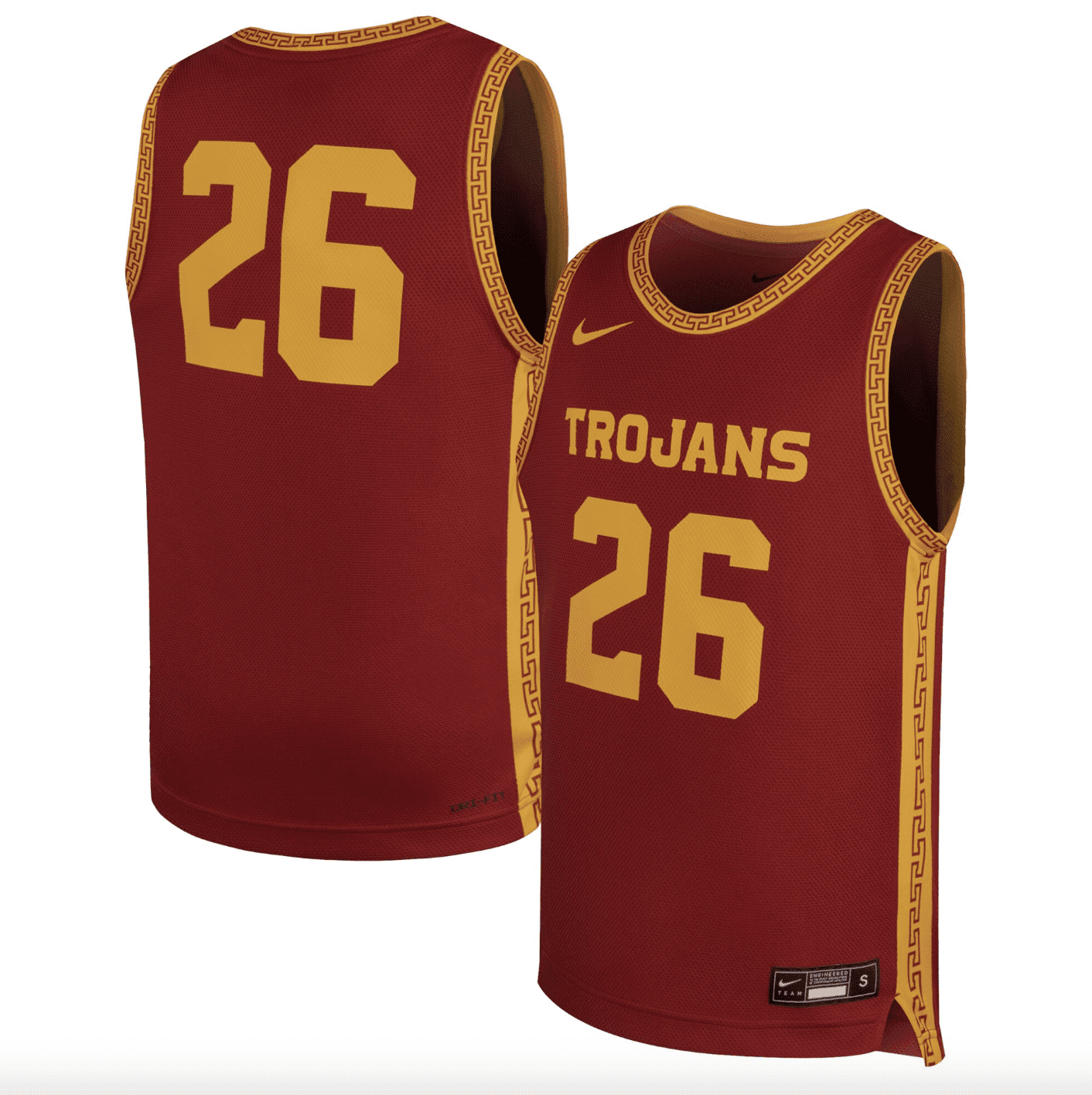 Nike #26 Cardinal USC Trojans Replica Basketball Jersey