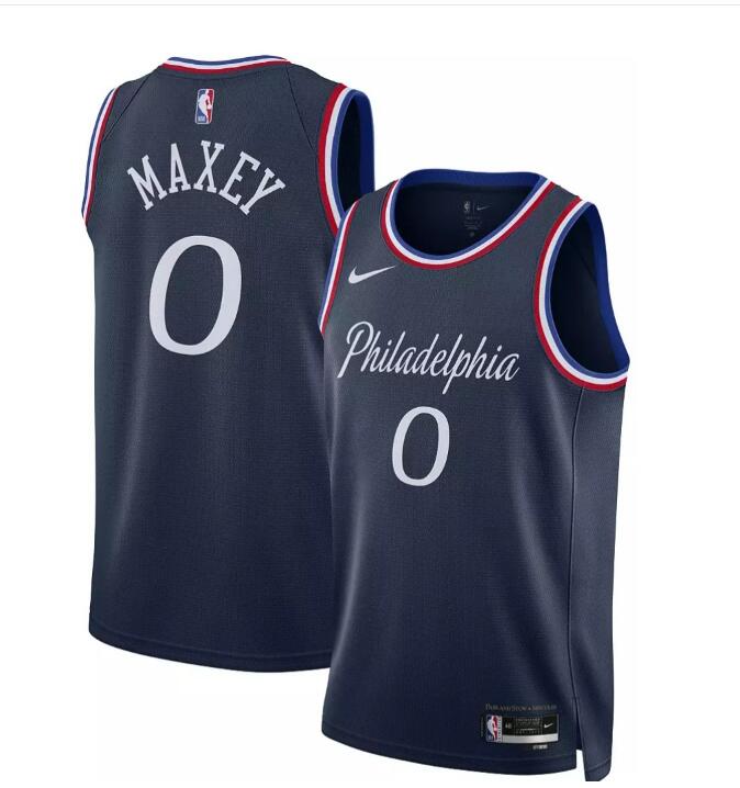 Nike Adult 2025-26 City Edition Philadelphia 76ers Tyrese Maxey #0 Swingman Jersey