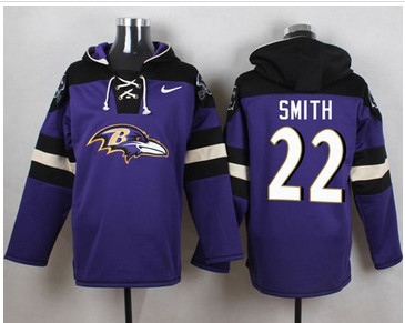 Nike Baltimore Ravens #22 Jimmy Smith Purple Player Pullover NFL Hoodie