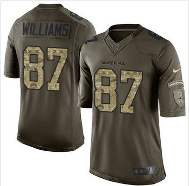 Nike Baltimore Ravens #87 Maxx Williams GreenI Men's Stitched NFL Limited Salute to Service Jersey
