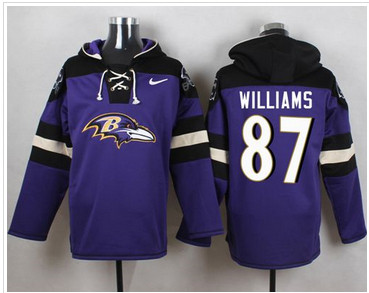 Nike Baltimore Ravens #87 Maxx Williams Purple Player Pullover NFL Hoodie