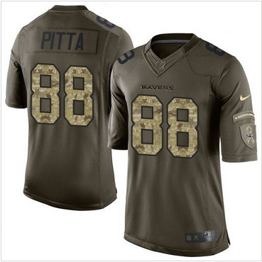 Nike Baltimore Ravens #88 Dennis Pitta GreenI Men's Stitched NFL Limited Salute to Service Jersey