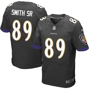 Nike Baltimore Ravens #89 Steve Smith Black Alternate NFL Elite Jersey(2014 New)