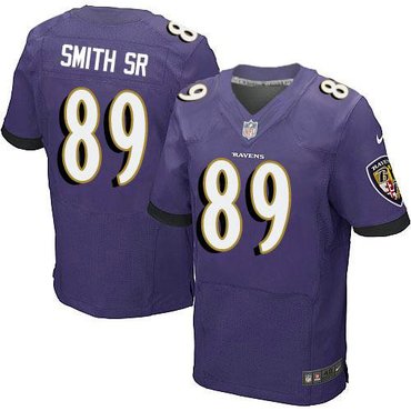 Nike Baltimore Ravens #89 Steve Smith Purple Team Color NFL Elite Jersey(2014 New)
