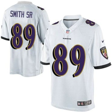 Nike Baltimore Ravens #89 Steve Smith White NFL Limited Jersey(2014 New)