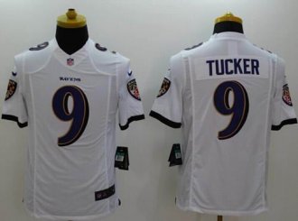 Nike Baltimore Ravens #9 Justin Tucker White NFL New Limited Jersey