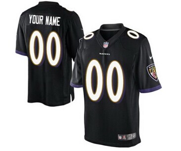 Nike Baltimore Ravens Customized Black Limited Jersey