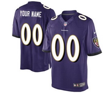 Nike Baltimore Ravens Customized Purple Limited Jersey