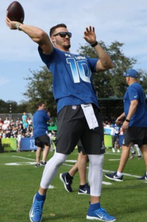 Nike Bears #10 Mitch Trubisky Royal Men's Stitched NFL Limited NFC 2019 Pro Bowl Jersey