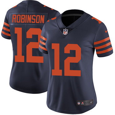 Nike Bears #12 Allen Robinson Navy Blue Alternate Women's Stitched NFL Vapor Untouchable Limited Jersey