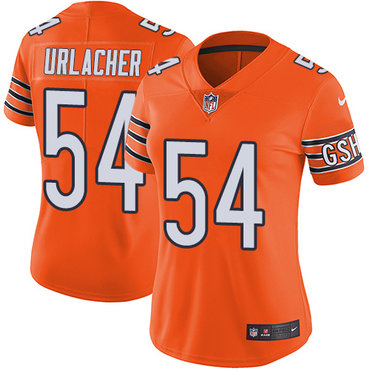 Nike Bears #54 Brian Urlacher Orange Women's Stitched NFL Limited Rush Jersey - 副本