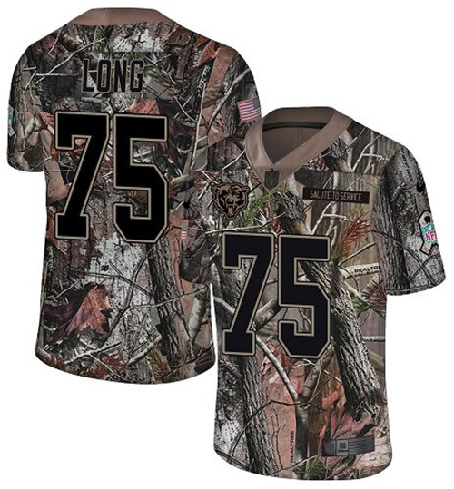 Nike Bears #75 Kyle Long Camo Men's Stitched NFL Limited Rush Realtree Jersey