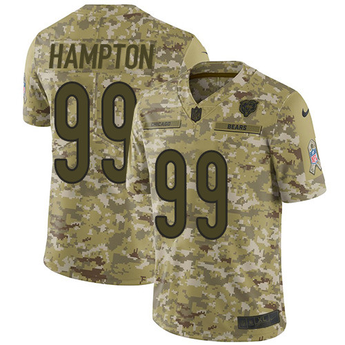 Nike Bears #99 Dan Hampton Camo Men's Stitched NFL Limited 2018 Salute To Service Jersey