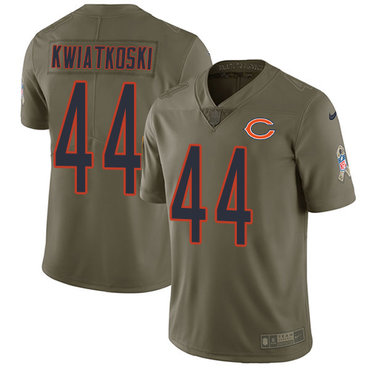 Nike Bears 44 Nick Kwiatkoski Olive Salute To Service Limited Jersey
