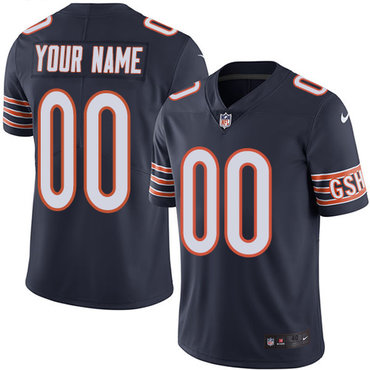 Nike Bears Navy Men's Customized Vapor Untouchable Player Limited Jersey