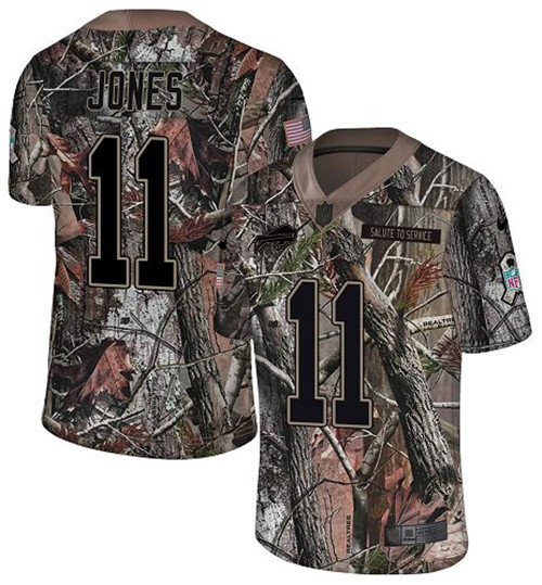 Nike Bills #11 Zay Jones Camo Men's Stitched NFL Limited Rush Realtree Jersey