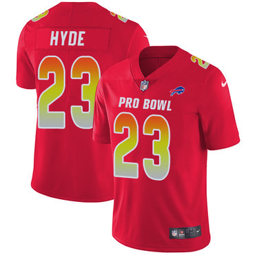 Nike Bills #23 Micah Hyde Red Women's Stitched NFL Limited AFC 2018 Pro Bowl Jersey