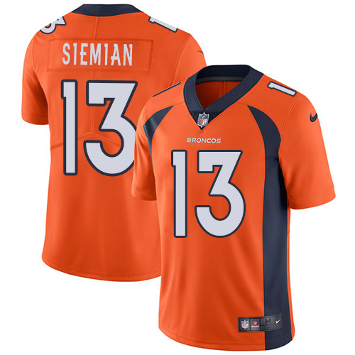 Nike Broncos #13 Trevor Siemian Orange Team Color Youth Stitched NFL Vapor Untouchable Limited Jersey